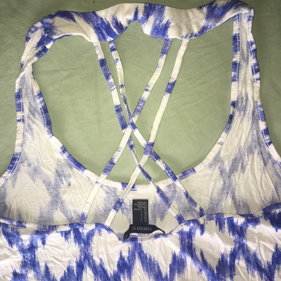 Forever 21 Patterned Tank w Criss-Cross Back - Picture 3 of 3